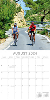 Cycling - 2024 Square Wall Calendar 16 Months Lifestyle Planner New Year Gift - Top-Down View