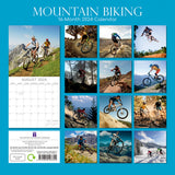 Mountain Biking - 2024 Square Wall Calendar 16 Months Lifestyle Planner New Year - Front View
