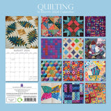 Quilting - 2024 Square Wall Calendar 16 Months Lifestyle Planner New Year Gift - Front View