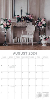 Shabby Chic - 2024 Square Wall Calendar 16 Month Lifestyle Planner New Year Gift