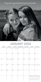 Sisters - 2024 Square Wall Calendar 16 Months Lifestyle Planner New Year Gift
