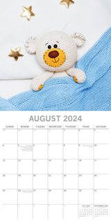 Teddy Bears - 2024 Square Wall Calendar 16 Month Lifestyle Planner New Year Gift