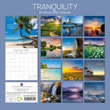 Tranquility - 2024 Square Wall Calendar 16 Month Planner Christmas New Year Gift - Front View