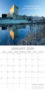 Tranquility - 2024 Square Wall Calendar 16 Month Planner Christmas New Year Gift - Side View