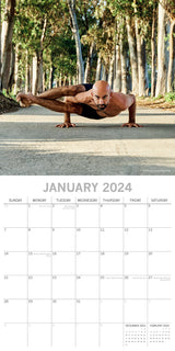 Yoga 2024 Square Wall Calendar 16 Months Premium Planner Christmas New Year Gift - Side View