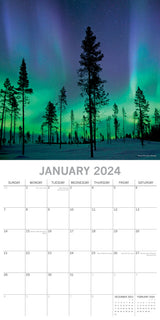 Natural Wonders - 2024 Square Wall Calendar 16 Months Planner Xmas New Year Gift - Side View