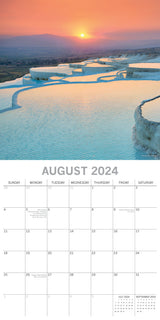 Natural Wonders - 2024 Square Wall Calendar 16 Months Planner Xmas New Year Gift