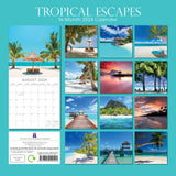 Tropical Escapes - 2024 Square Wall Calendar 16 Months Planner New Year Gift - Front View