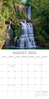 Waterfalls - 2024 Square Wall Calendar 16 Months Planner Christmas New Year Gift - Side View