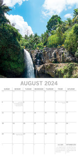 Bali 2024 Square Wall Calendar 16 Months Premium Planner Christmas New Year Gift - Top-Down View