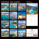 Greek Islands 2024 Square Wall Calendar 16 Month Planner Christmas New Year Gift - Front View
