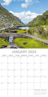 Ireland - 2024 Square Wall Calendar 16 Months Premium Planner Xmas New Year Gift - Side View