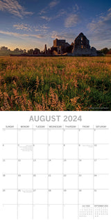 Ireland - 2024 Square Wall Calendar 16 Months Premium Planner Xmas New Year Gift - Top-Down View