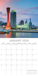 Japan 2024 Square Wall Calendar 16 Month Premium Planner Christmas New Year Gift