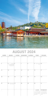 Japan 2024 Square Wall Calendar 16 Month Premium Planner Christmas New Year Gift - Top-Down View