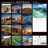 Landmarks of Australia 2024 Square Wall Calendar 16 Months Planner New Year Gift - Front View