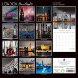 London Limelight - 2024 Square Wall Calendar 16 Months Planner New Year Gift - Front View