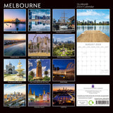 Melbourne - 2024 Square Wall Calendar 16 Months Planner Christmas New Year Gift - Front View
