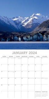 New Zealand - 2024 Square Wall Calendar 16 Month Planner Christmas New Year Gift