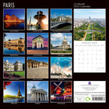 Paris 2024 Square Wall Calendar 16 Month Premium Planner Christmas New Year Gift - Front View