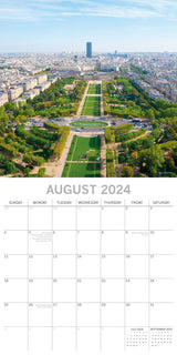Paris 2024 Square Wall Calendar 16 Month Premium Planner Christmas New Year Gift