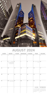 Paris Limelight - 2024 Square Wall Calendar 16 Months Planner Xmas New Year Gift - Top-Down View