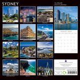 Sydney 2024 Square Wall Calendar 16Month Premium Planner Christmas New Year Gift - Front View