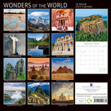 Wonders of the World - 2024 Square Wall Calendar 16 Months Planner New Year Gift - Front View