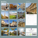 Bath 2024 Square Wall Calendar 16 Months Premium Planner Christmas New Year Gift - Front View