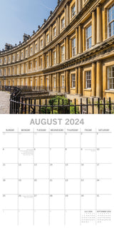 Bath 2024 Square Wall Calendar 16 Months Premium Planner Christmas New Year Gift - Top-Down View