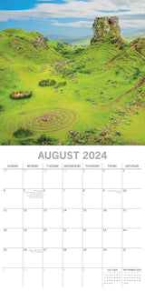 Beautiful Britain - 2024 Square Wall Calendar 16 Months Planner New Year Gift - Top-Down View