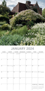 Great Gardens of England 2024 Square Wall Calendar 16Month Planner New Year Gift - Side View