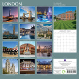 London - 2024 Square Wall Calendar 16 Months Premium Planner Xmas New Year Gift