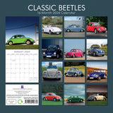 Classic Beetles - 2024 Square Wall Calendar 16 Months Planner Xmas New Year Gift - Front View