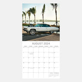 Custom Cars - 2024 Square Wall Calendar 16 Month Planner Christmas New Year Gift - Top-Down View