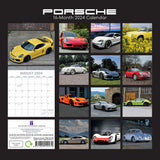 Porsche - 2024 Square Wall Calendar 16 Months Premium Planner Xmas New Year Gift - Front View