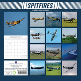 Spitfires - 2024 Square Wall Calendar 16 Months Planner Christmas New Year Gift