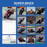 Super Bikes - 2024 Square Wall Calendar 16 Month Planner Christmas New Year Gift