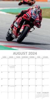 Super Bikes - 2024 Square Wall Calendar 16 Month Planner Christmas New Year Gift - Top-Down View