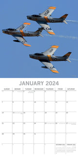 Warbirds - 2024 Square Wall Calendar 16 Month Premium Planner Xmas New Year Gift - Side View