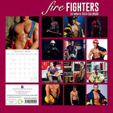 Firefighters 2024 Square Wall Calendar 16 Months Planner Christmas New Year Gift - Front View
