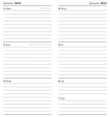 Highland Cows - 2024 Flexi Pocket Diary Premium Planner Christmas New Year Gift - Front View