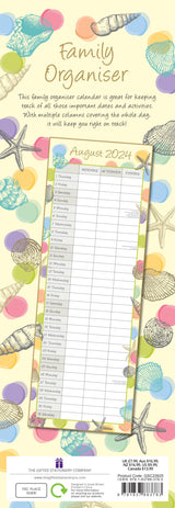 By the Sea - 2024 Slimline Slim Wall Calendar Hanging Planner New Year Gift