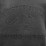 Adult Australia Day Pullover Hoodie 3D Downunder Kangaroo Souvenir Jumper Jacket, Navy, S - Top-Down View