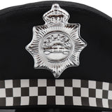 Police Officer Hat Cop Costume Party Cosplay Black Cap Badge Halloween Book Week - Front View