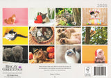Cats And Kittens - 2025 Rectangle Wall Calendar 16 Months Hanging Animal Planner - Side View