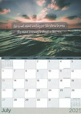 Inspirationals - 2025 Rectangle Wall Calendar 16 Months Hanging Planner Gift - Front View