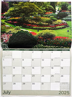 Gardens - 2025 Rectangle Wall Calendar 16 Months Hanging Planner New Year Gift