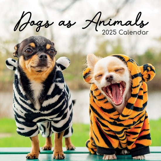 Dogs as Animals - 2025 Square Wall Calendar Pets Animals 16 Months Planner Gift