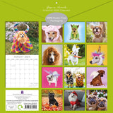 Dogs as Animals - 2025 Square Wall Calendar Pets Animals 16 Months Planner Gift - Front View